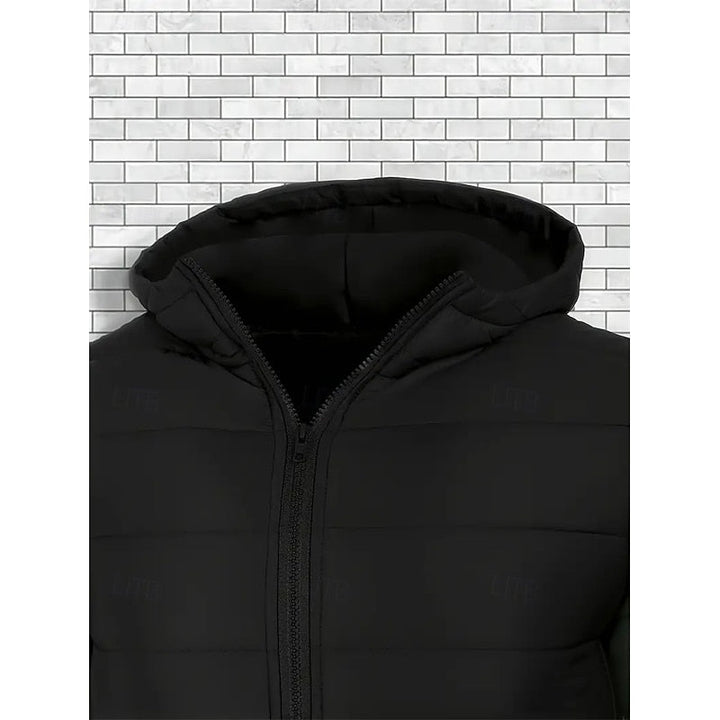 Ragnvald | Herren Steppjacke mit Kapuze Winterjacke - Black - Image 4