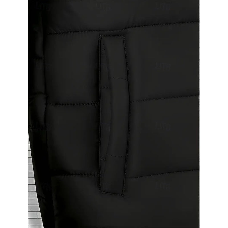 Ragnvald | Herren Steppjacke mit Kapuze Winterjacke - Black - Image 5