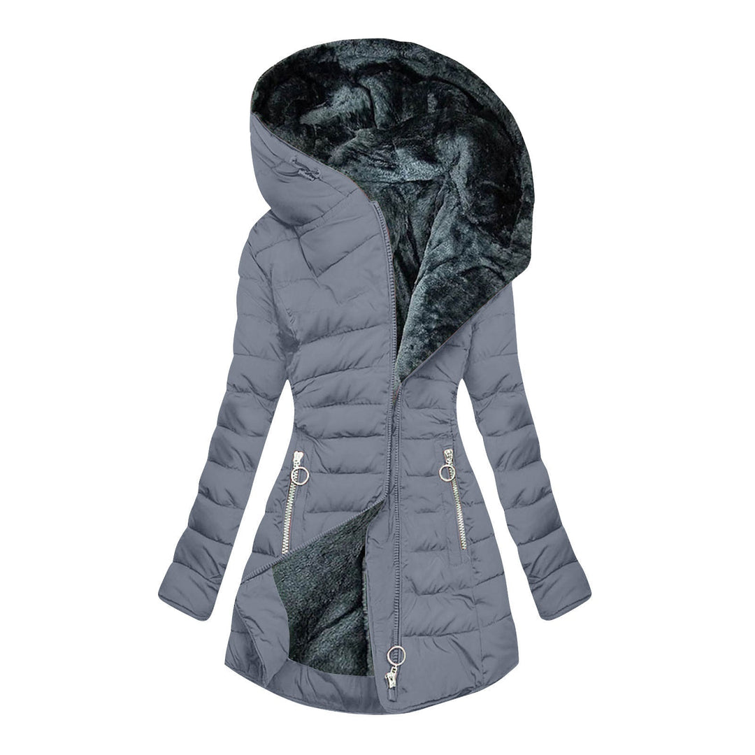 Ragnwild | Damen Steppjacke mit Kapuze Winterjacke - Black - Image 5