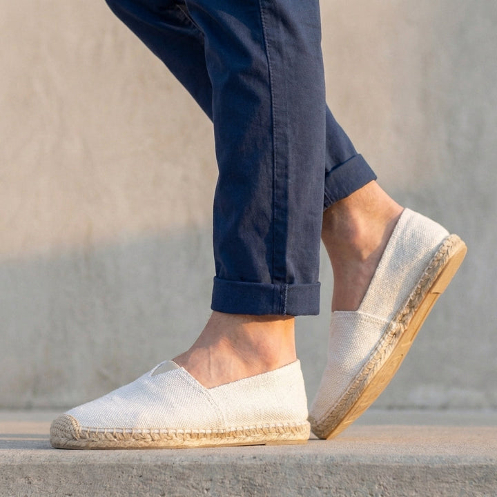 Reimar | Herren Espadrilles Schlupfschuh Jutesohle - Cream - Image 1