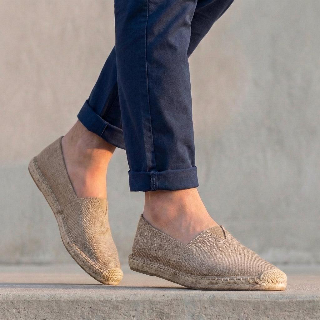 Reimar | Herren Espadrilles Schlupfschuh Jutesohle - Cream - Image 2