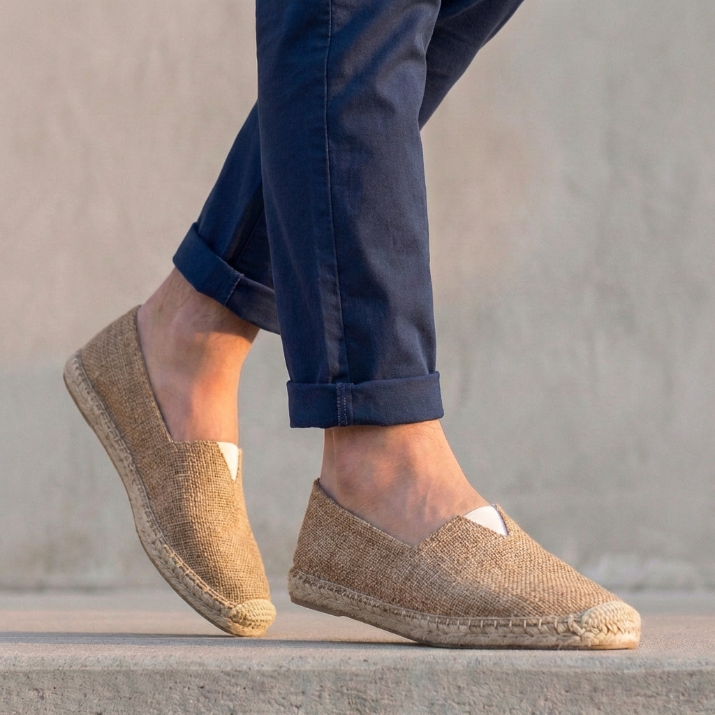 Reimar | Herren Espadrilles Schlupfschuh Jutesohle - Cream - Image 4