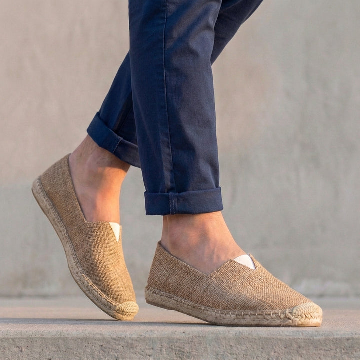Reimar | Herren Espadrilles Schlupfschuh Jutesohle - Cream - Image 4