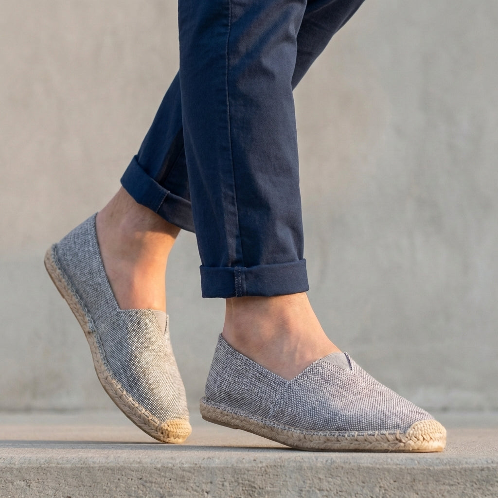 Reimar | Herren Espadrilles Schlupfschuh Jutesohle - Cream - Image 5