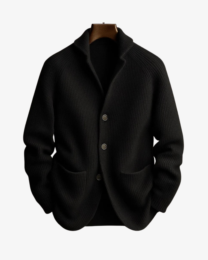 Reimfried | Herren Strickjacke mit Knopfleiste - Dark Grey - Image 5