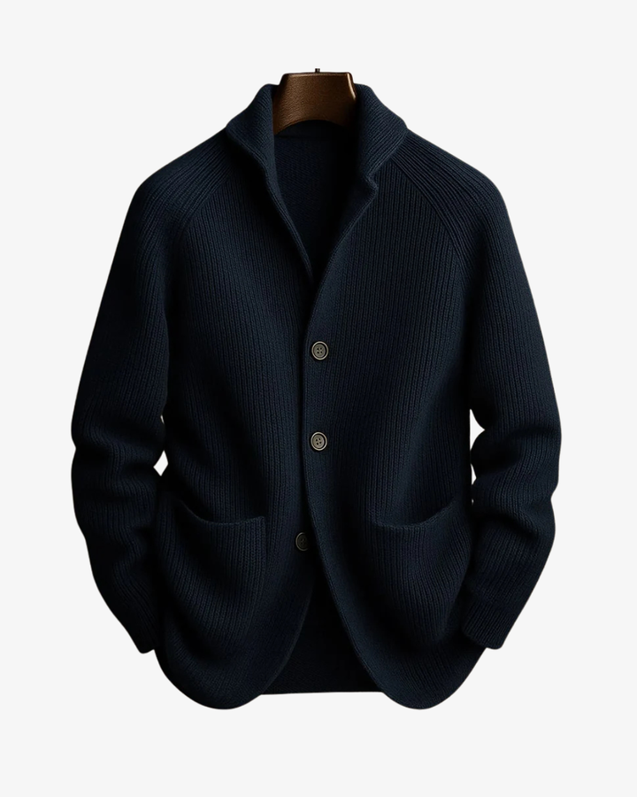 Reimfried | Herren Strickjacke mit Knopfleiste - Dark Grey - Image 6