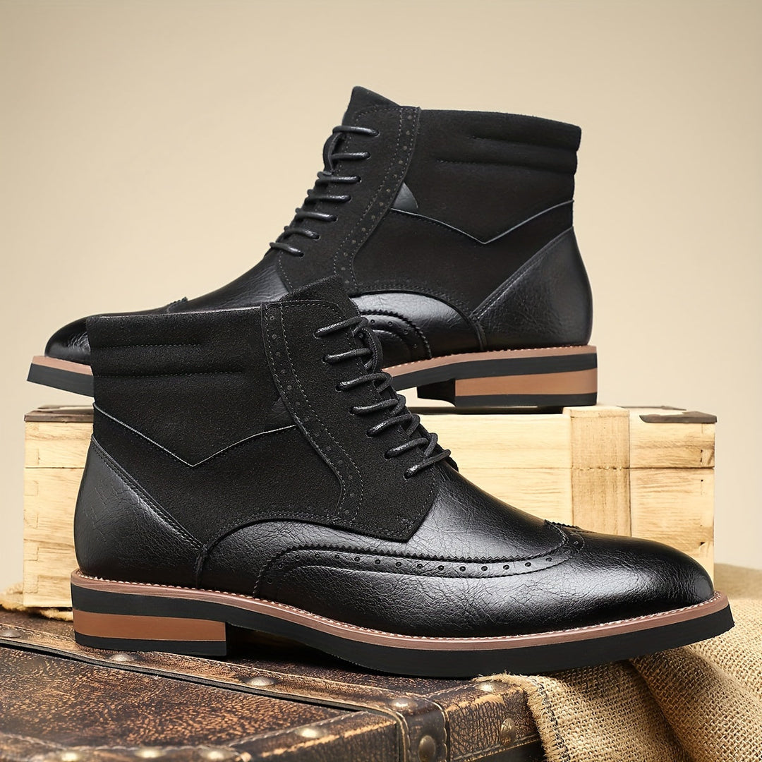 Reimund | Herren Schnürstiefeletten Brogue Boots - Black - Image 1