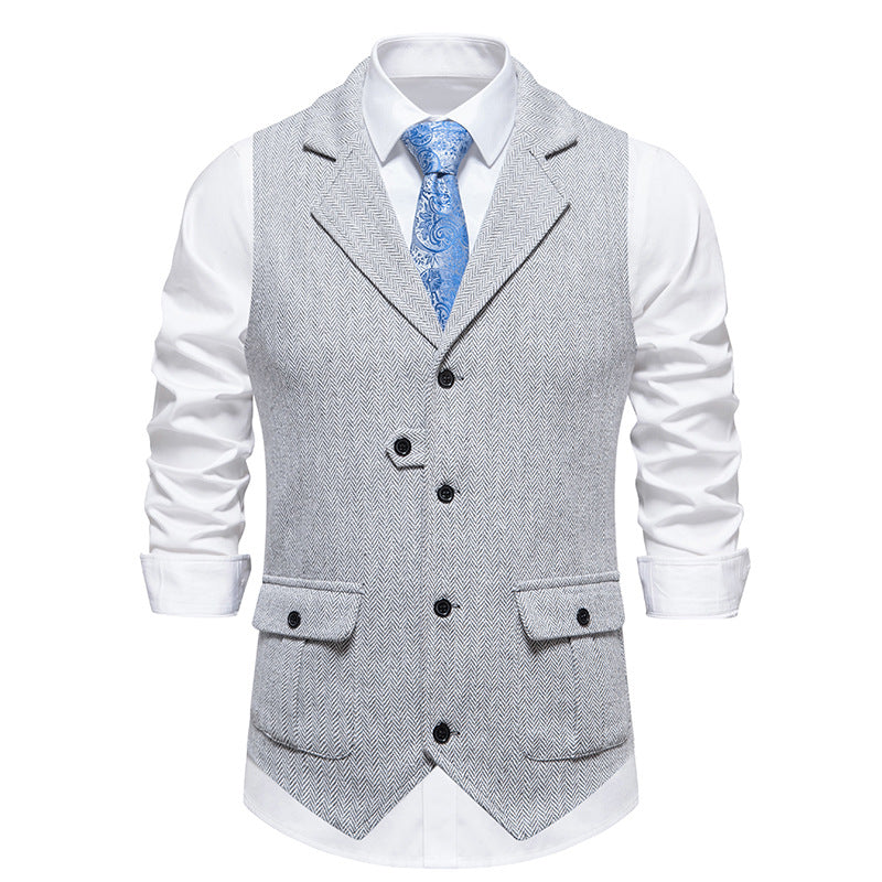 Reinhold | Herren Vintage Weste mit Knöpfen - Brown - Image 2