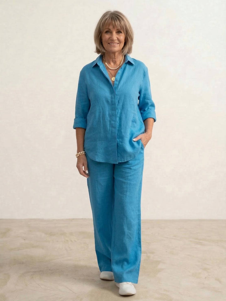 Marina | Damen set Hemd und Weithose Zweiteiler