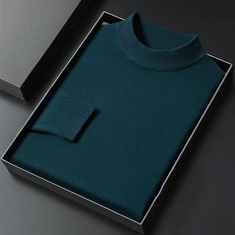Rolvard | Herren Strickpullover Stehkragen Grau - Light Grey - Image 3