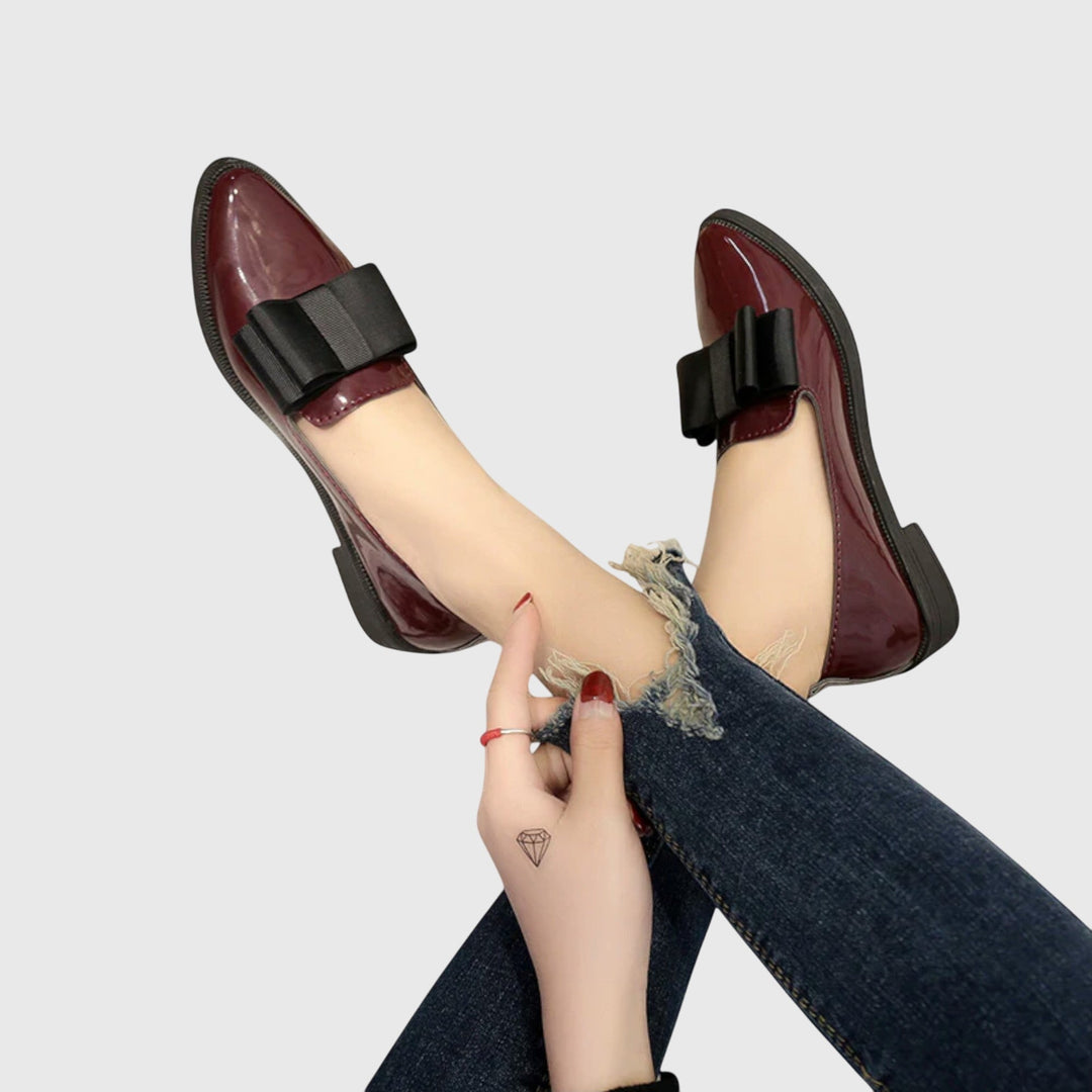 Romy | Damen Loafer mit Schleife in Burgundy - Burgundy - Image 7