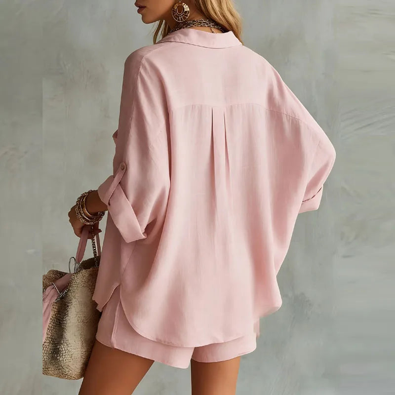 Rosina | Damen Zweiteiler Set Rosa - Pink - Image 2