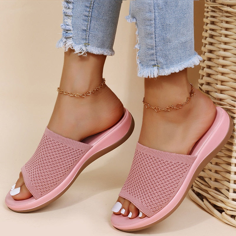 Rowena | Damen Pantoletten mit Komfort-Fußbett - Pink - Image 1