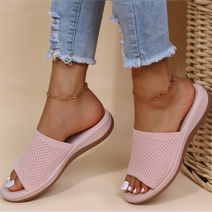 Rowena | Damen Pantoletten mit Komfort-Fußbett - Pink - Image 3