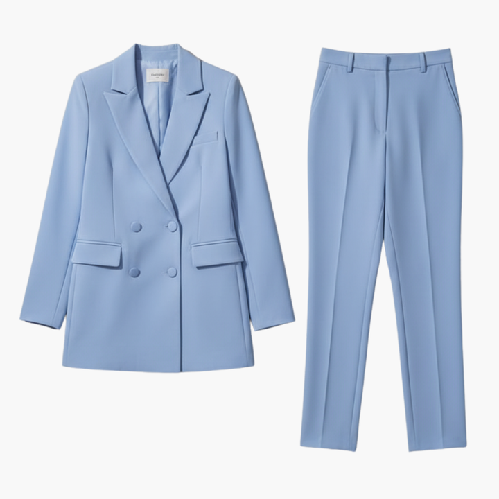 Seraphima | Damen Blazer Anzug Set mit Hose - Light Blue - Image 1
