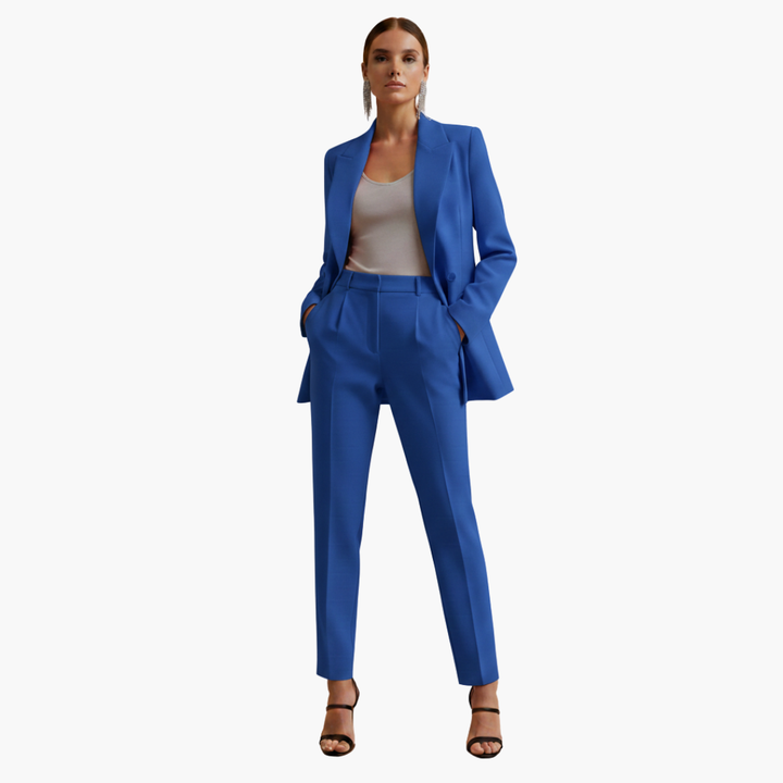 Seraphima | Damen Blazer Anzug Set mit Hose - Light Blue - Image 10