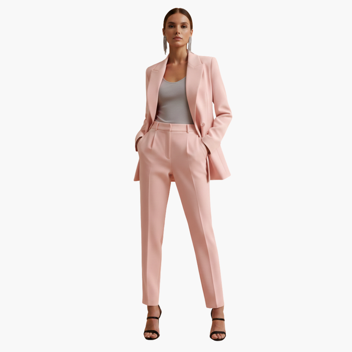 Seraphima | Damen Blazer Anzug Set mit Hose - Light Blue - Image 11