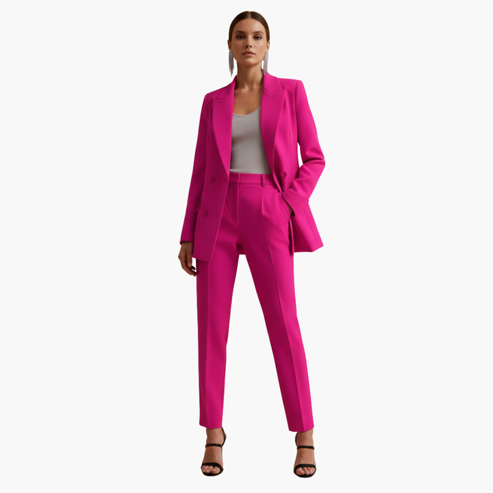 Seraphima | Damen Blazer Anzug Set mit Hose - Light Blue - Image 12