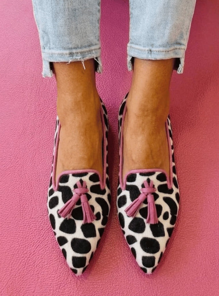 Seraphima | Damen Spitzer Loafer mit Quasten - Image 1