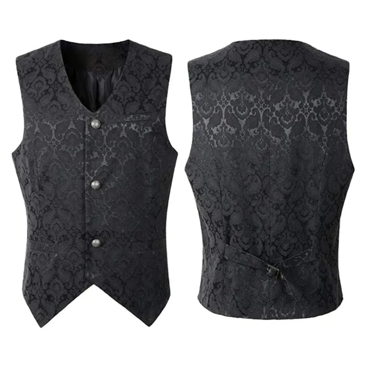 Sigbert | Herren Trachtenweste Jacquard Festweste - Royal Blue - Image 2