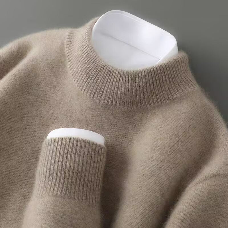Siglinde | Damen Strickpullover Rundhals Pullover - Cream - Image 2