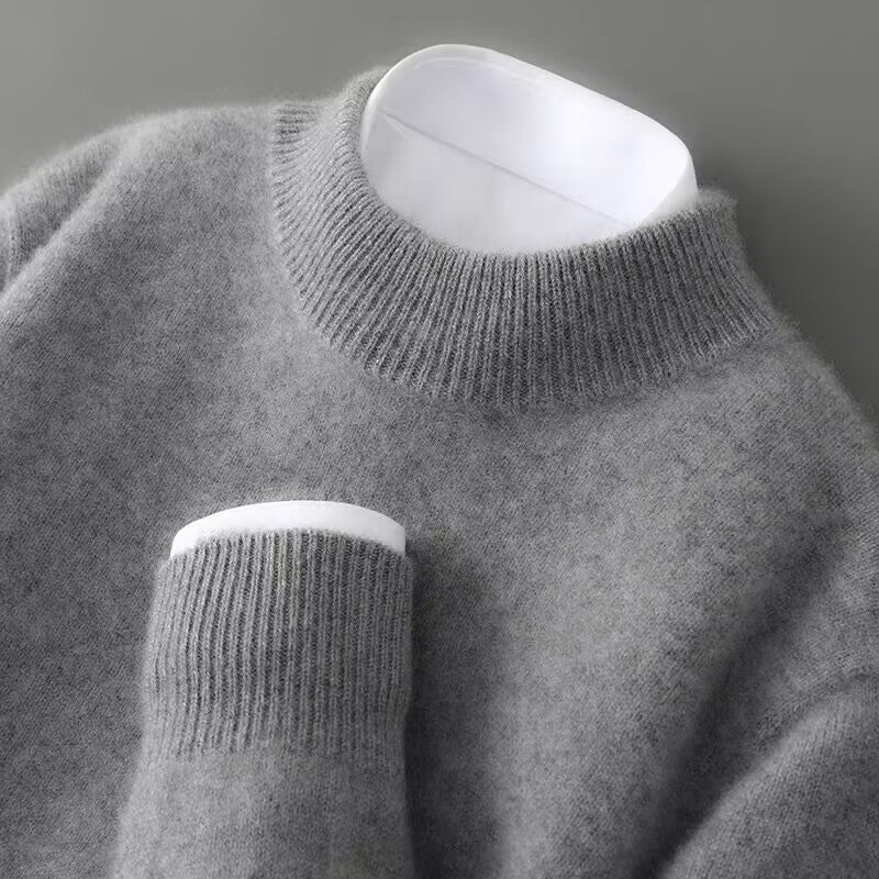 Siglinde | Damen Strickpullover Rundhals Pullover - Cream - Image 5