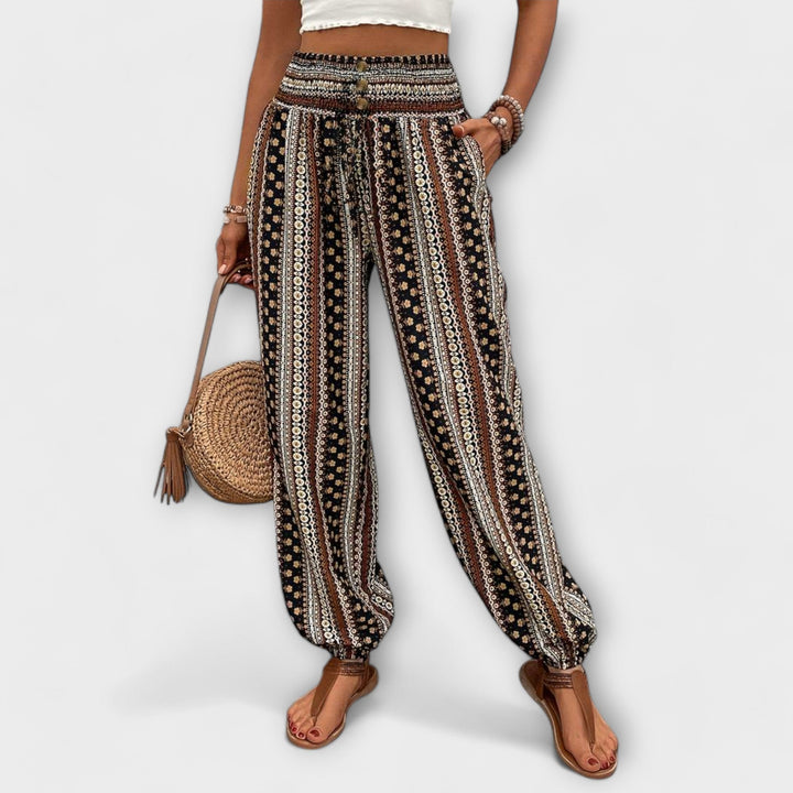 Sigrid | Damen Boho Haremshose Ethno Muster - Image 1