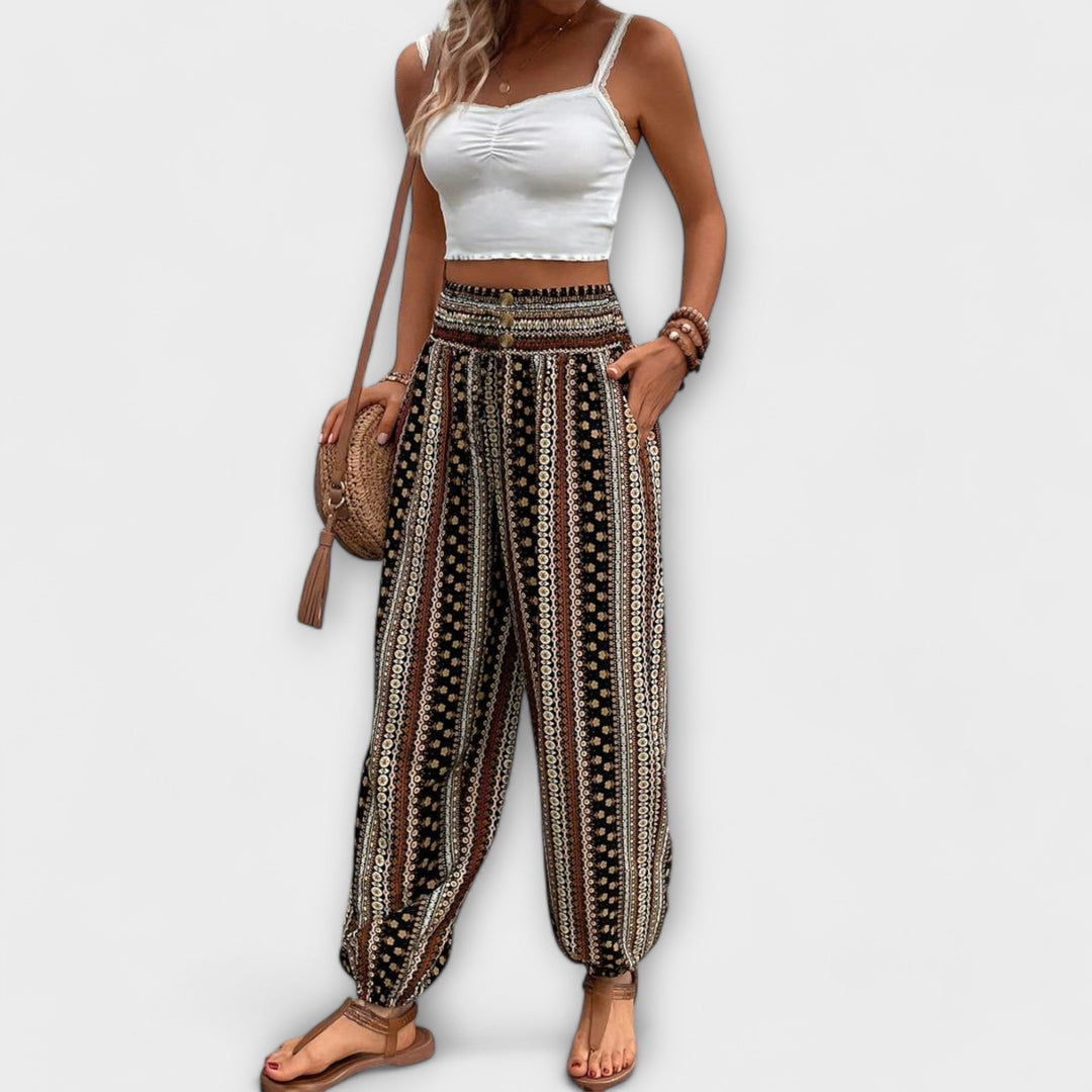Sigrid | Damen Boho Haremshose Ethno Muster - Image 3
