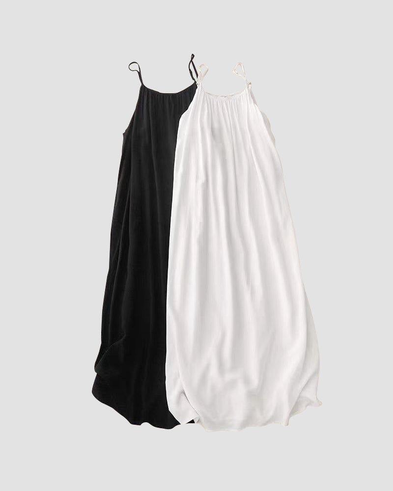 Sigrid | Damen Trägerkleid Maxikleid Sommerkleid - White - Image 10