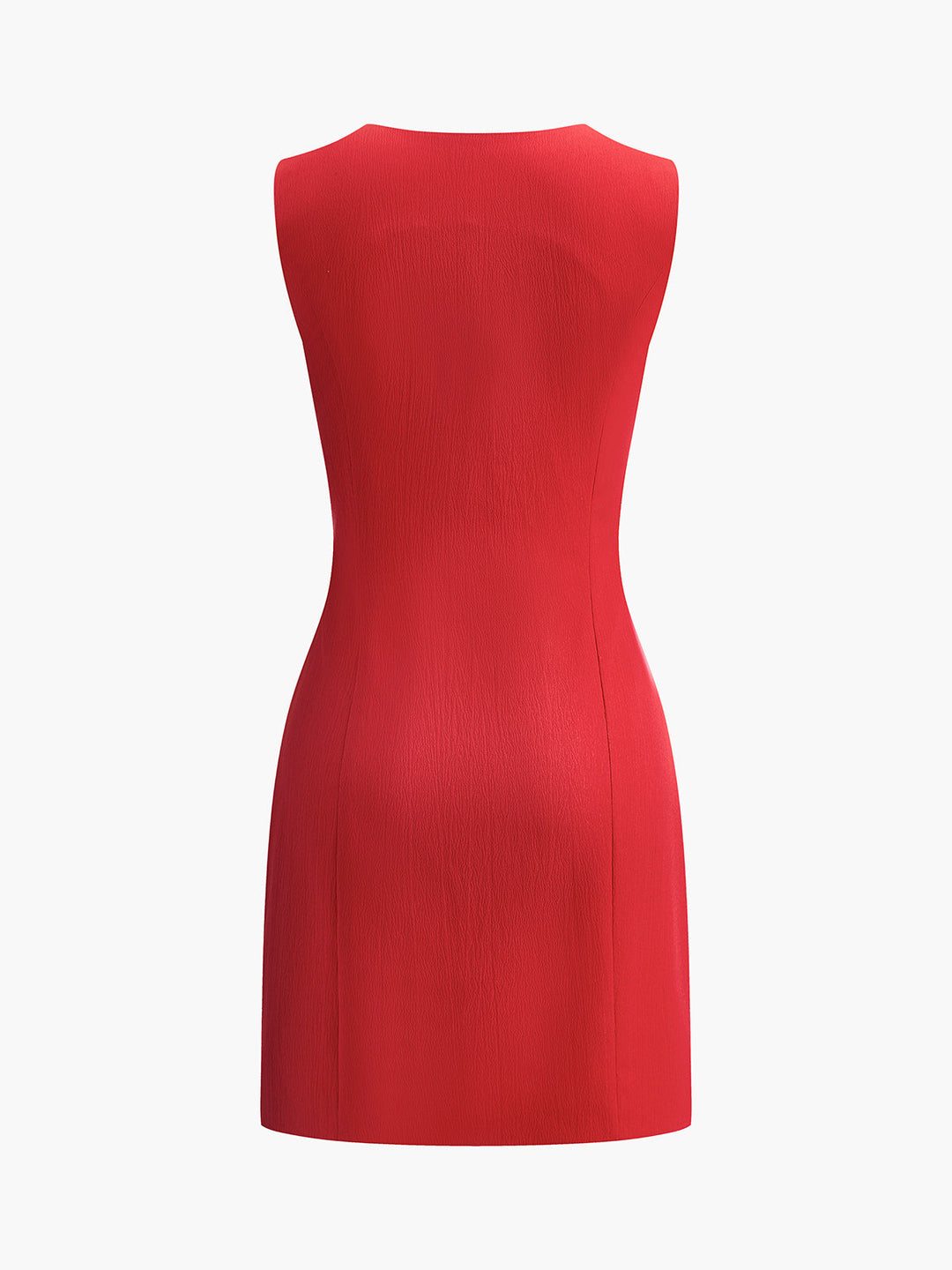 Ruby | Damen Minikleid rot mit V-Ausschnitt, ärmelloses Sommerkleid