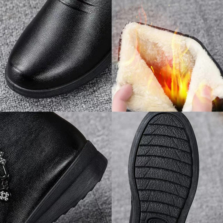 Solveig | Damen Winterstiefel gefütterte Stiefeletten - Black - Image 4