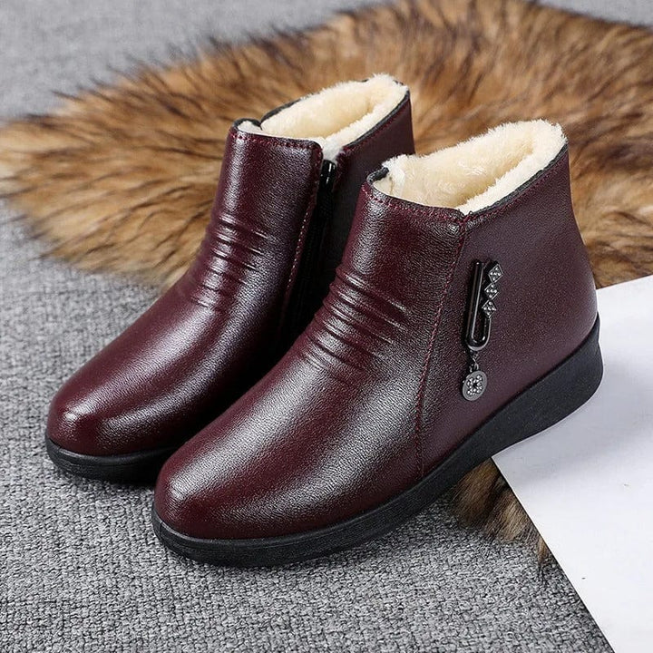Solveig | Damen Winterstiefel gefütterte Stiefeletten - Black - Image 5