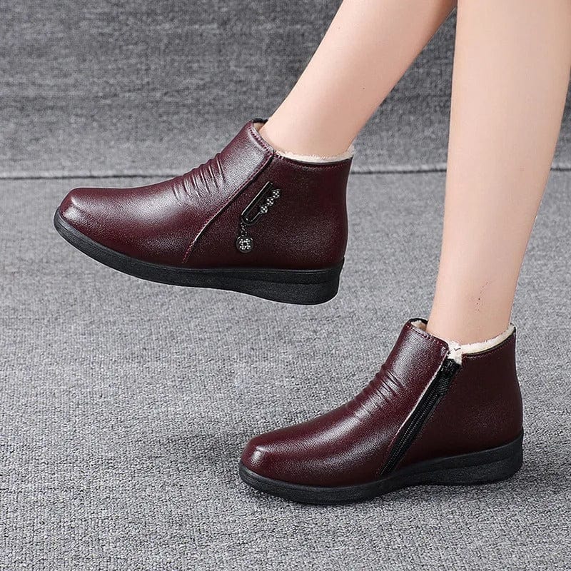 Solveig | Damen Winterstiefel gefütterte Stiefeletten - Black - Image 6
