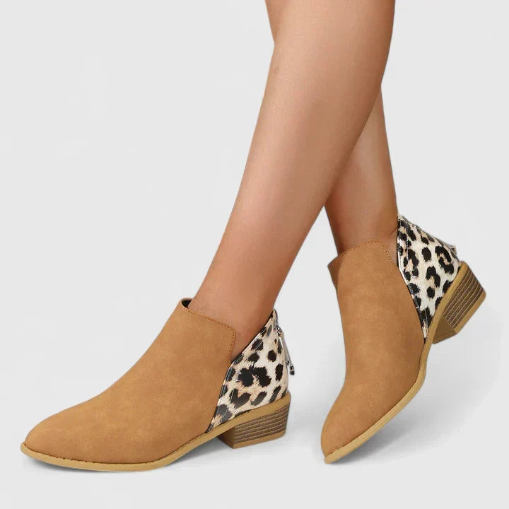 Solveja | Damen Stiefeletten Leopard Blockabsatz - Leopard - Image 2