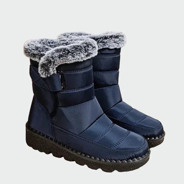 Solvike | Damen Wasserdichte Winterstiefel Gefüttert - Navy - Image 1