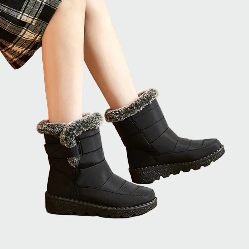 Solvike | Damen Wasserdichte Winterstiefel Gefüttert - Navy - Image 2