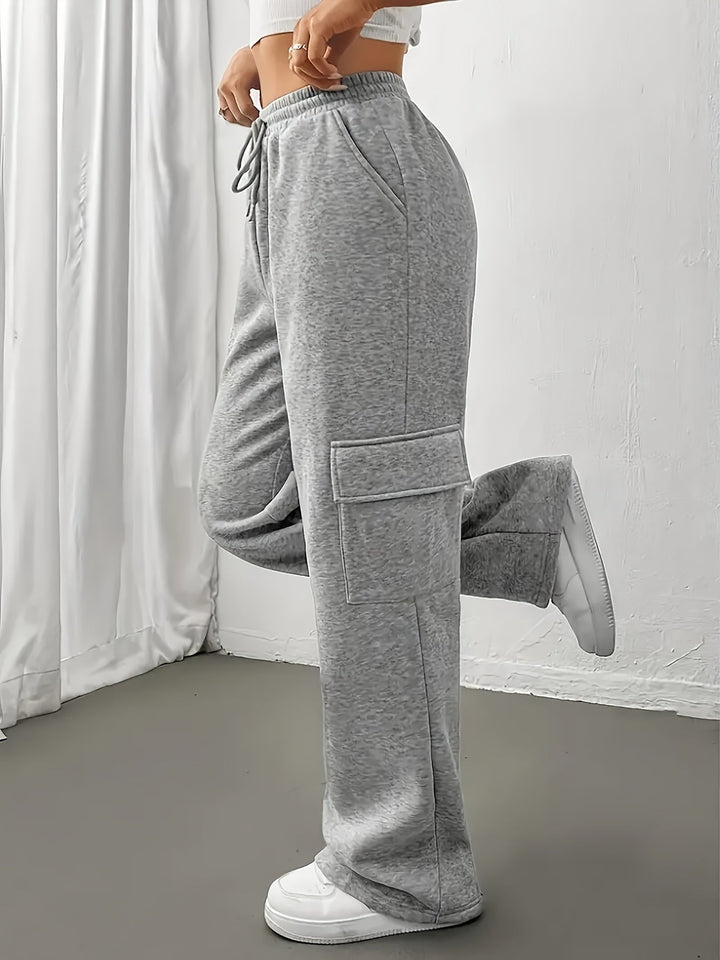 Solvind | Damen Cargo Sweatpants Relaxed Fit - Grey - Image 2