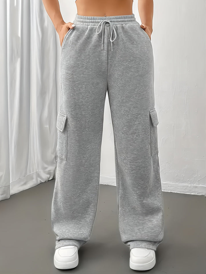 Solvind | Damen Cargo Sweatpants Relaxed Fit - Grey - Image 3