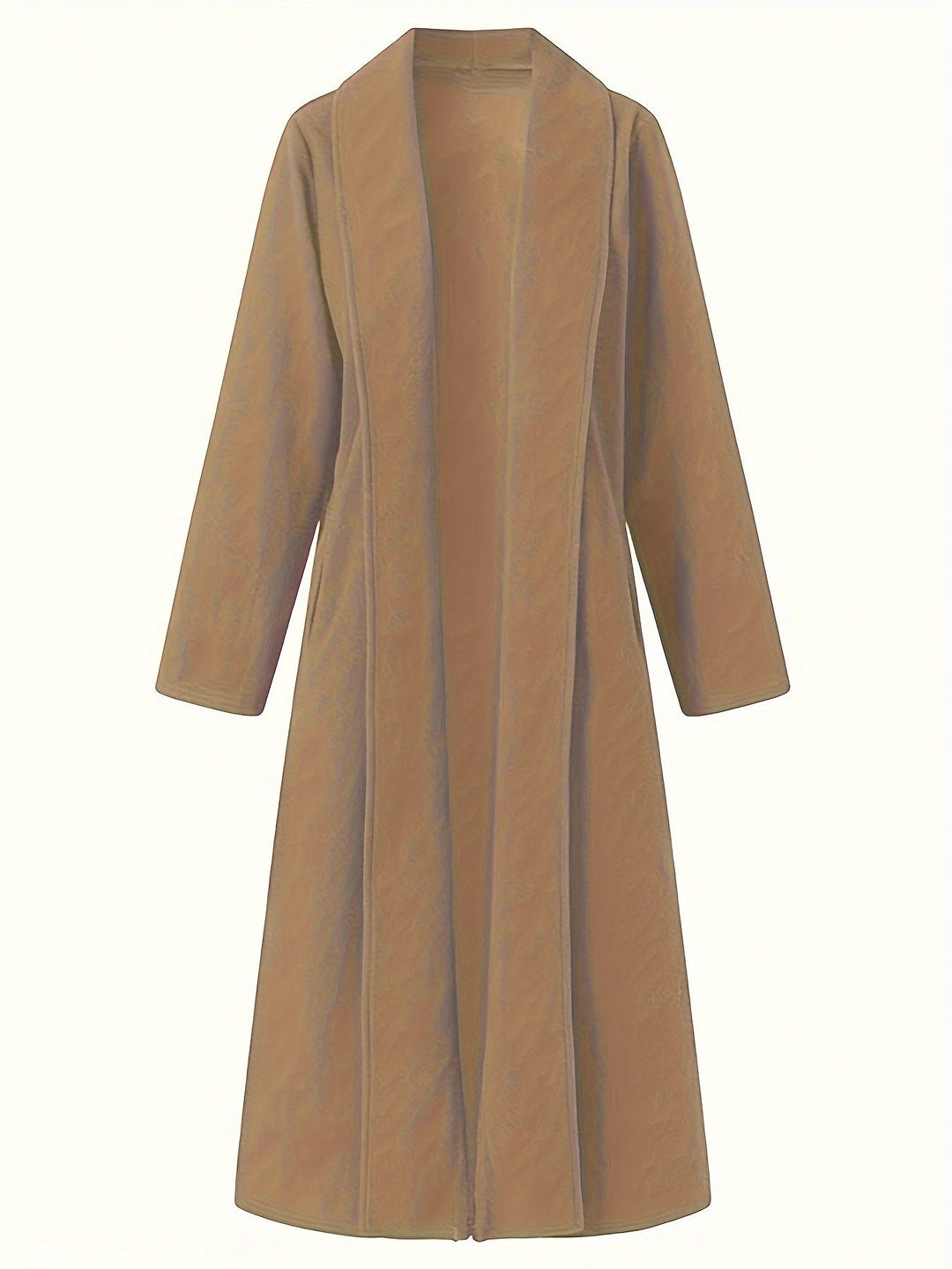 Solvind | Damen Langer Mantel Weiter Schnitt - Olive Green - Image 16