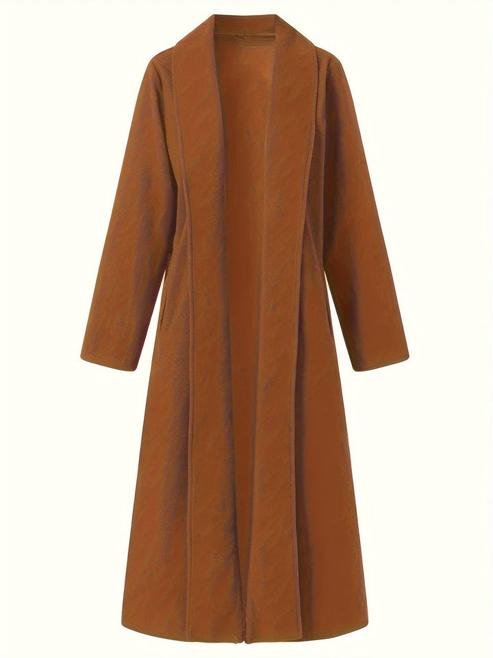 Solvind | Damen Langer Mantel Weiter Schnitt - Olive Green - Image 28