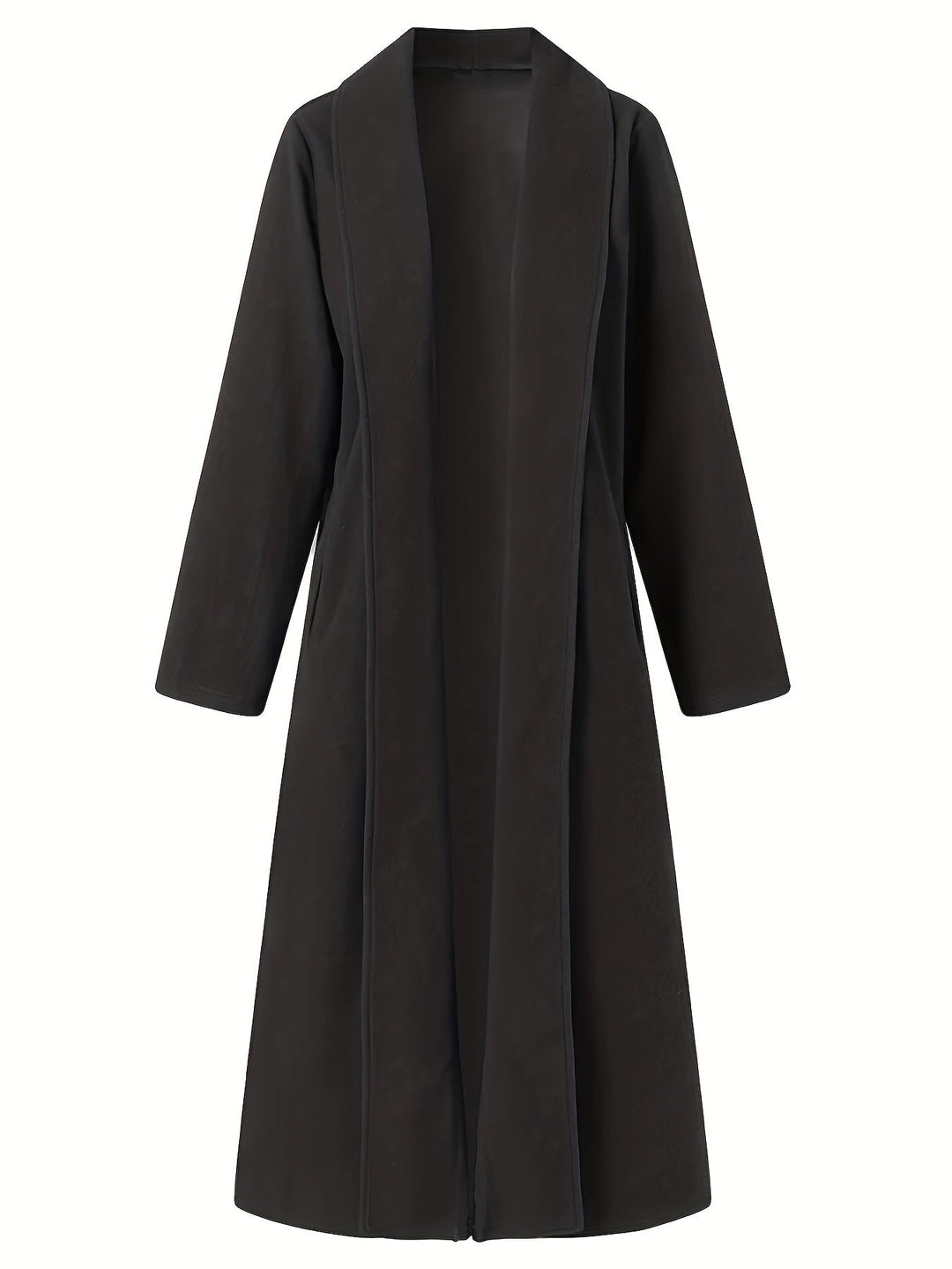 Solvind | Damen Langer Mantel Weiter Schnitt - Olive Green - Image 8
