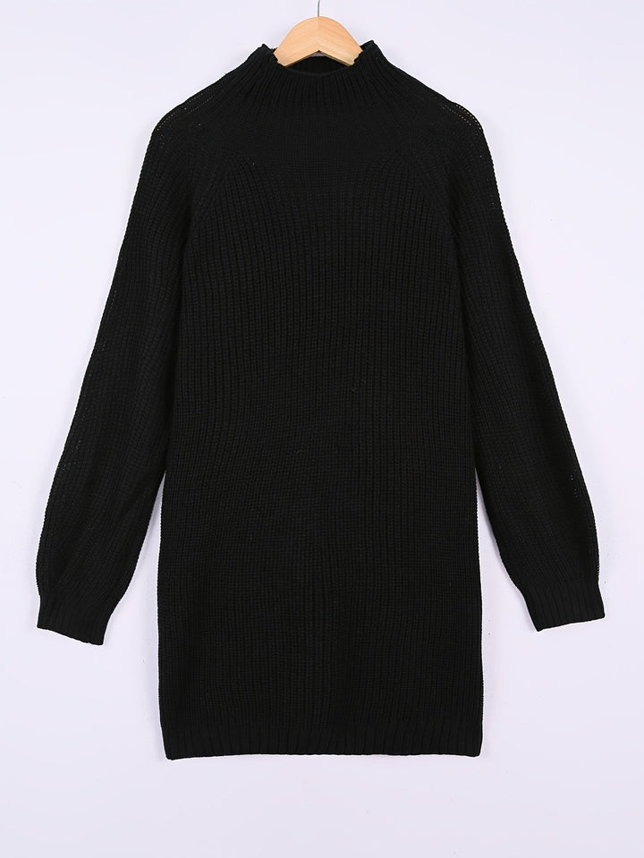 Solvind | Damen Strickkleid Oversize Rippstrick - Dark Grey - Image 3