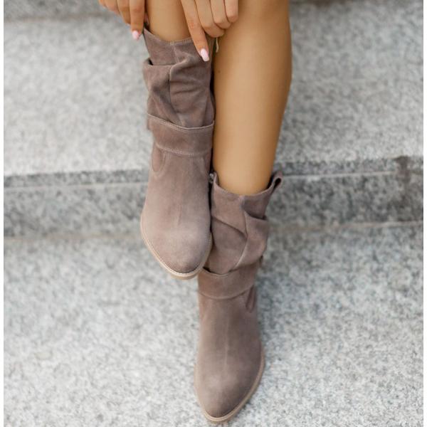Soraya | Damen Ankle Boots mit Blockabsatz, 70 - Beige - Image 10
