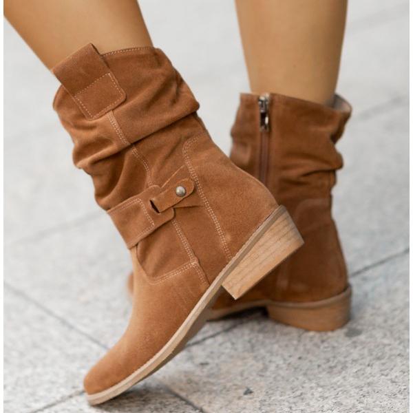 Soraya | Damen Ankle Boots mit Blockabsatz, 70 - Beige - Image 4