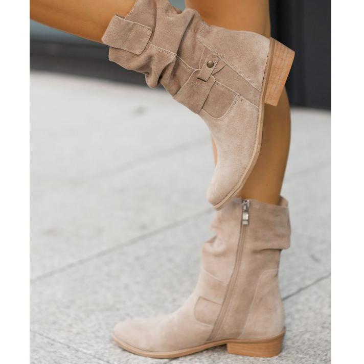 Soraya | Damen Ankle Boots mit Blockabsatz, 70 - Beige - Image 5