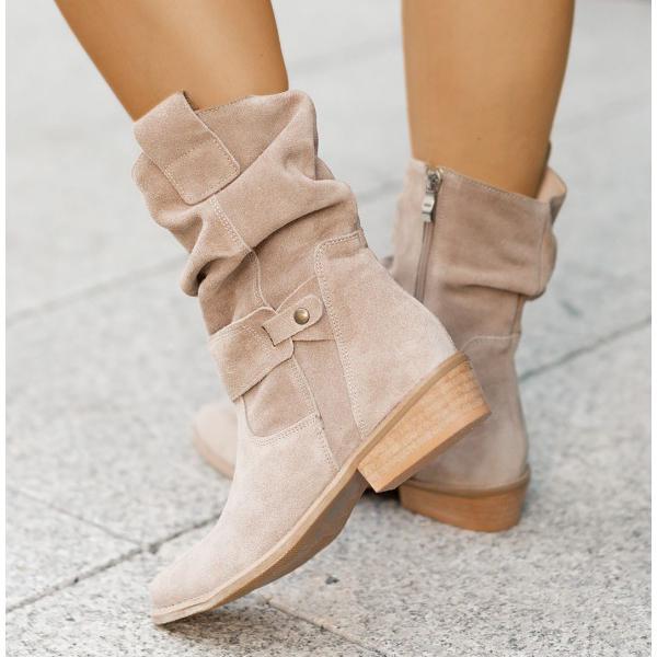 Soraya | Damen Ankle Boots mit Blockabsatz, 70 - Beige - Image 6