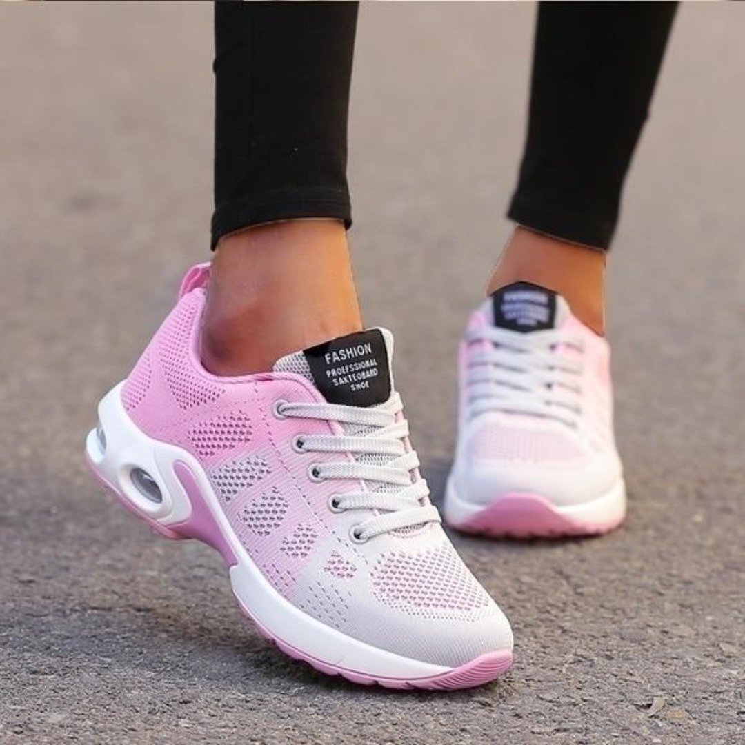 Sheila | Damen Sneaker Mesh Luftpolstersohle Schnürer Sportschuhe