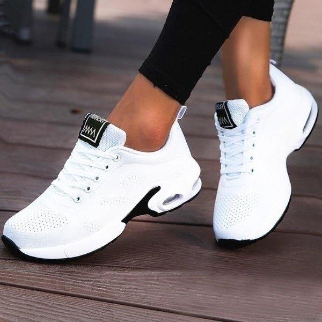 Sheila | Damen Sneaker Mesh Luftpolstersohle Schnürer Sportschuhe