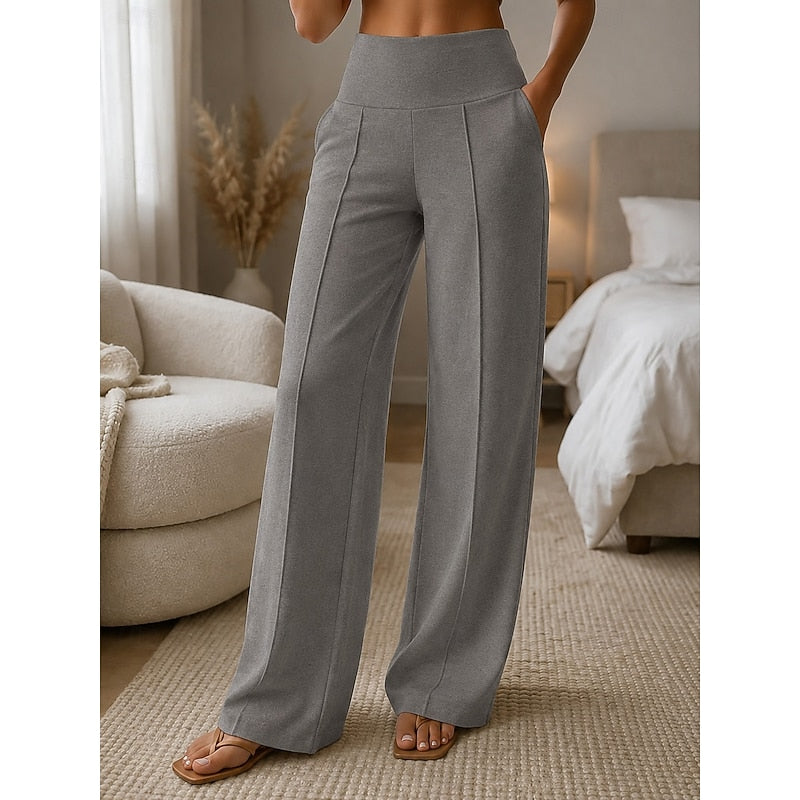 Sorunde | Damen Jogginghose Weites Bein High-Waist - Grey - Image 1