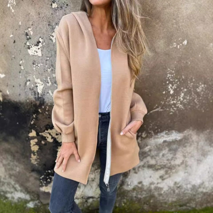 Fiona | Damen Cardigan Offen Langarm Kontrast Frühling